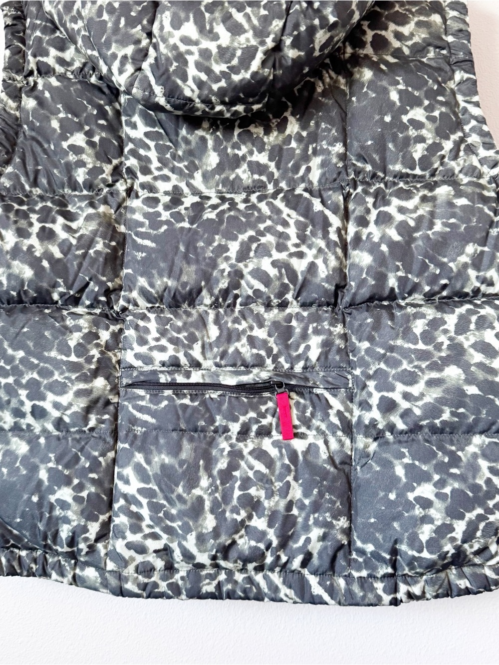 Bogner Black and Green and Black Leopard Print Down Puffer Vest - Picture 9 of 16